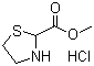 structure of CAS# 33305-08-7, Methyl thiazolidine-2-carboxylate hydrochloride;Methyl 1,3-thiazolane-2-carboxylate hydrochloride