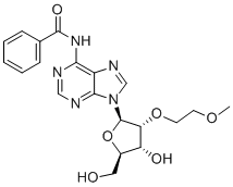 N-Benzoyl-2'-O-(2-methoxyethyl)adenosine molecular structure (CAS 333335-93-6)