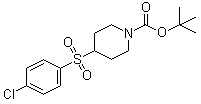 结构式 CAS# 333954-88-4, 4-[(4-氯苯基)磺酰基]-1-哌啶甲酸叔丁酯