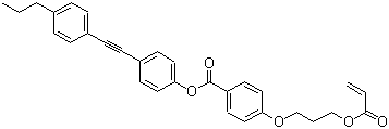 4-[3-[(1-氧代-2-丙烯基)氧基]丙氧基]-苯甲酸 4-[(4-丙基苯基)乙炔基]苯基酯分子结构 (CAS 333986-04-2)