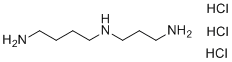 亚精胺三盐酸盐分子结构 (CAS 334-50-9)