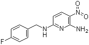 2-Amino-3-nitro-6-(4-fluorobenzylamino)pyridine molecular structure (CAS 33400-49-6)