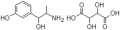 structure of CAS# 33402-03-8, Metaraminol bitartrate;(-)-m-Hydroxyphenylpropanolamine bitartrate salt