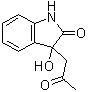 structure of CAS# 33417-17-3, 1,3-Dihydro-3-hydroxy-3-(2-oxopropyl)-2H-indol-2-one;NSC 174507