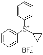 结构式 CAS# 33462-81-6, 环丙基二苯基锍四氟硼酸盐