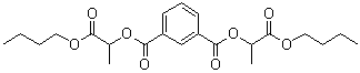 1,3-苯二甲酸二(2-丁氧基-1-甲基-2-氧代乙基)酯分子结构 (CAS 3353-37-5)