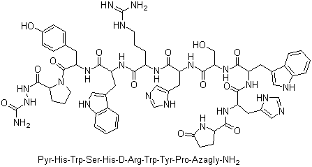 (D-Arg6,Azagly10)-LHRH II molecular structure (CAS 335380-72-8)
