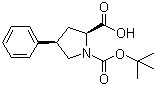 (2S,4R)-Boc-4-phenylpyrrolidine-2-carboxylic acid molecular structure (CAS 336818-78-1)