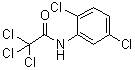 structure of CAS# 33715-64-9, 2,2,2,2',5'-Pentachloroacetanilide;NSC 406704