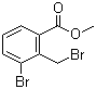 structure of CAS# 337536-14-8, Methyl 3-bromo-2-bromomethylbenzoate;3-Bromo-2-bromomethylbenzoic acid methyl ester