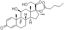 Dexamethasone valerate molecular structure (CAS 33755-46-3)