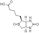 structure of CAS# 3376-83-8, Biotin sulfoxide;Biotin L-S-oxide (6CI); (-)-Biotin sulfoxide; Biotin l-sulfoxide; (3aS,4S,5R,6aR)-Hexahydro-2-oxo-1H-thieno[3,4-d]imidazole-4-pentanoic acid 5-oxide