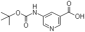 5-[(叔丁氧羰基)氨基]烟酸分子结构 (CAS 337904-92-4)
