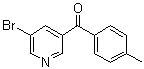 (5-溴-3-吡啶基)(4-甲基苯基)甲酮分子结构 (CAS 337932-29-3)