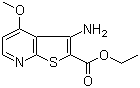 3-氨基-4-甲氧基噻吩并[2,3-b]吡啶-2-羧酸乙酯分子结构 (CAS 338773-61-8)