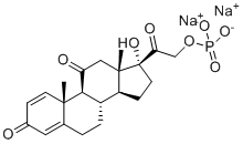 Disodium 17-hydroxy-3,11,20-trioxopregna-1,4-dien-21-yl phosphate molecular structure (CAS 33903-70-7)