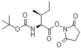结构式 CAS# 3392-08-3, N-(叔丁氧羰基)-L-异亮氨酸琥珀酰亚胺酯