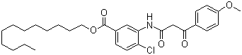 2'-Chloro-5'-(dodecyloxycarbonyl)-2-(4-methoxybenzoyl)acetanilide molecular structure (CAS 33942-96-0)