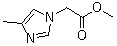 4-甲基-1H-咪唑-1-乙酸甲酯分子结构 (CAS 339526-03-3)