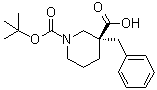 (R)-3-Benzyl-1-(tert-butoxycarbonyl)piperidine-3-carboxylic acid molecular structure (CAS 339539-81-0)