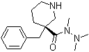 (3R)-3-苄基-3-哌啶甲酰三甲基肼分子结构 (CAS 339539-84-3)