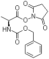 structure of CAS# 3401-36-3, N-Benzyloxycarbonyl-L-alanine N-hydroxysuccinimide ester;Z-Ala-OSu; Cbz-Ala-OSu