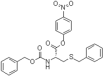 S-苄基-N-苄氧羰基-L-半胱氨酸对硝基苯基酯分子结构 (CAS 3401-37-4)