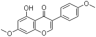 structure of CAS# 34086-51-6, 4',7-Dimethoxy-5-hydroxyisoflavone;Genistein 4',7-dimethyl ether