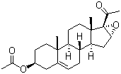 structure of CAS# 34209-81-9, 16,17-Epoxypregnenolone acetate;16a,17a-Epoxy-20-oxopregn-5-en-3b-yl acetate