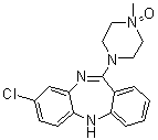 structure of CAS# 34233-69-7, Clozapine N-oxide;3-chloro-6-(4-methyl-4-oxidopiperazin-4-ium-1-yl)-11H-benzo[b][1,4]benzodiazepine