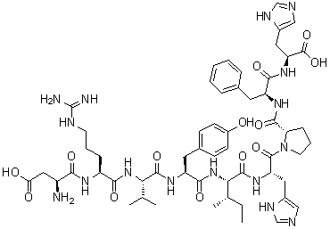Angiotensin-(1-9) (human) molecular structure (CAS 34273-12-6)
