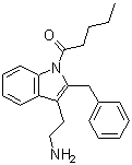 1-(1-Oxopentyl)-2-(phenylmethyl)-1H-indole-3-ethanamine molecular structure (CAS 343263-95-6)