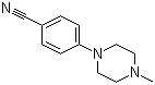 结构式 CAS# 34334-28-6, 4-(4-甲基-1-哌嗪基)苯腈