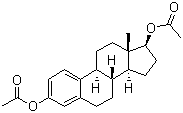 Estradiol diacetate molecular structure (CAS 3434-88-6)