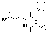 N-叔丁氧羰基-D-谷氨酸 1-苄酯分子结构 (CAS 34404-30-3)