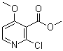 结构式 CAS# 344298-51-7, 2-氯-4-甲氧基-3-吡啶羧酸甲酯