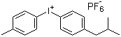 4-Isobutylphenyl-4'-methylphenyliodonium hexafluorophosphate molecular structure (CAS 344562-80-7)
