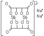 Sodium antimony tartrate molecular structure (CAS 34521-09-0)