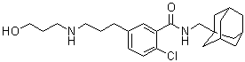 结构式 CAS# 345304-65-6, 2-氯-5-[3-[(3-羟基丙基)氨基]丙基]-N-金刚烷-1-基甲基)苯甲酰胺