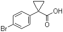 structure of CAS# 345965-52-8, 1-(4-Bromophenyl)cyclopropanecarboxylic acid