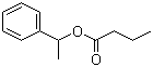 structure of CAS# 3460-44-4, 1-Phenylethyl butyrate;alpha-Methylbenzyl butyrate; Styrallyl butyrate