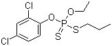 structure of CAS# 34643-46-4, Prothiofos;O-(2,4-Dichlorophenyl)-O-ethyl-S-propylphosphorodithioate