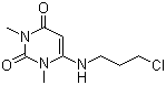 结构式 CAS# 34654-81-4, 6-[(3-氯丙基)氨基]-1,3-二甲基尿嘧啶