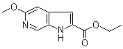 5-甲氧基-1H-吡咯并[2,3-c]吡啶-2-甲酸乙酯分子结构 (CAS 3469-63-4)