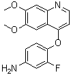 4-[(6,7-Dimethoxy-4-quinolinyl)oxy]-3-fluorobenzenamine molecular structure (CAS 347161-74-4)
