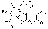 地衣酸钠分子结构 (CAS 34769-44-3)