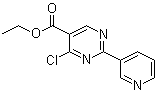 structure of CAS# 34775-04-7, 4-Chloro-2-(3-pyridinyl)-5-pyrimidinecarboxylic acid ethyl ester