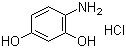 structure of CAS# 34781-86-7, 4-Aminoresorcinol hydrochloride;2,4-Dihydroxyaniline hydrochloride