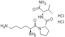 L-Lysyl-L-prolyl-L-valinamide dihydrochloride molecular structure (CAS 347870-98-8)