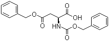 Cbz-L-天冬氨酸-4-苄酯分子结构 (CAS 3479-47-8)